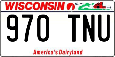 WI license plate 970TNU