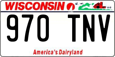 WI license plate 970TNV