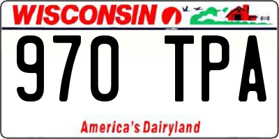 WI license plate 970TPA