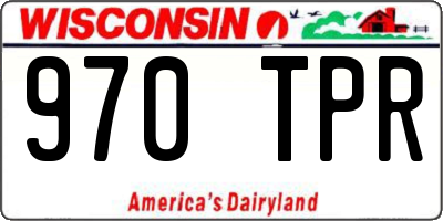 WI license plate 970TPR