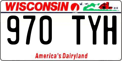 WI license plate 970TYH