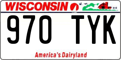 WI license plate 970TYK