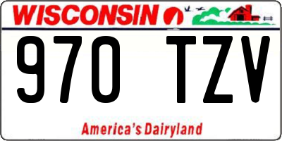 WI license plate 970TZV