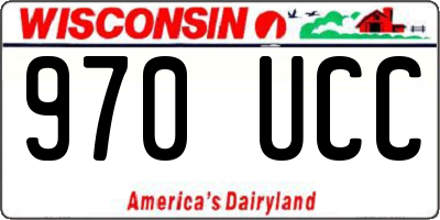 WI license plate 970UCC