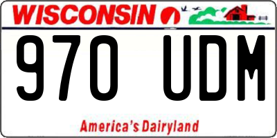 WI license plate 970UDM