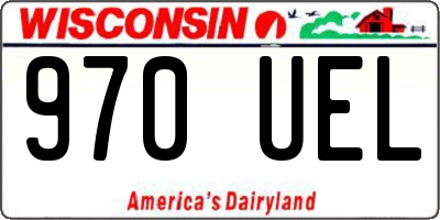 WI license plate 970UEL