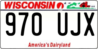 WI license plate 970UJX