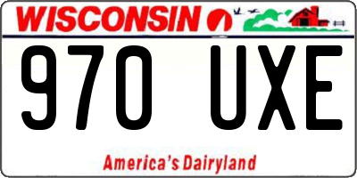 WI license plate 970UXE
