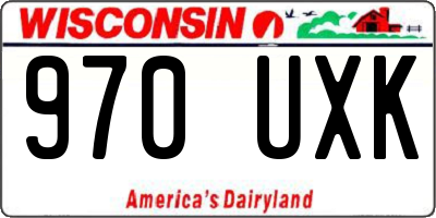 WI license plate 970UXK