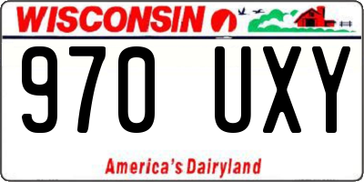 WI license plate 970UXY