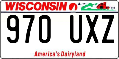 WI license plate 970UXZ