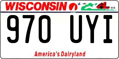 WI license plate 970UYI