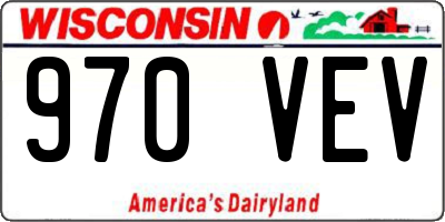 WI license plate 970VEV