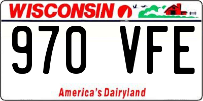 WI license plate 970VFE