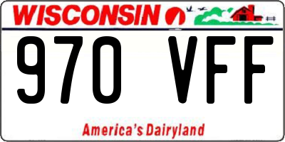 WI license plate 970VFF