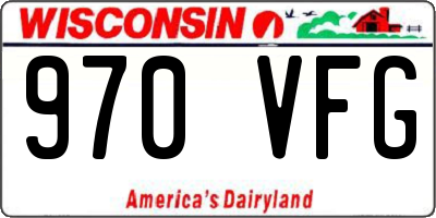 WI license plate 970VFG