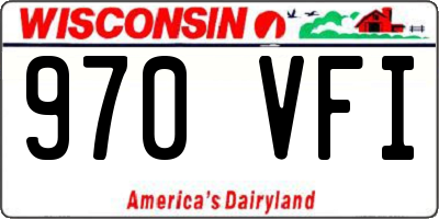WI license plate 970VFI