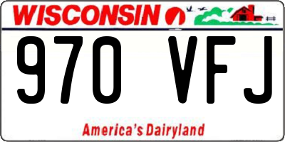 WI license plate 970VFJ