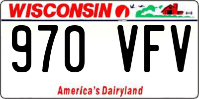 WI license plate 970VFV