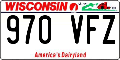 WI license plate 970VFZ
