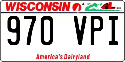 WI license plate 970VPI