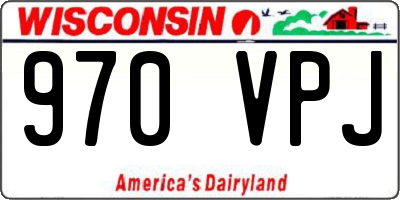 WI license plate 970VPJ