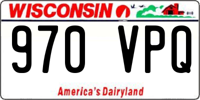 WI license plate 970VPQ