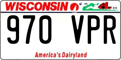 WI license plate 970VPR