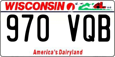 WI license plate 970VQB