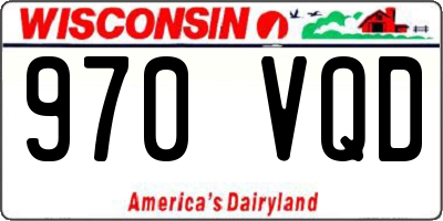 WI license plate 970VQD