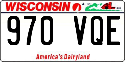 WI license plate 970VQE