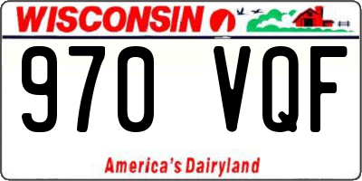 WI license plate 970VQF