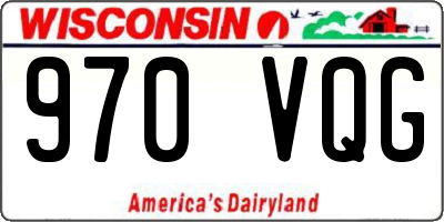 WI license plate 970VQG