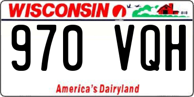 WI license plate 970VQH