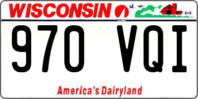 WI license plate 970VQI
