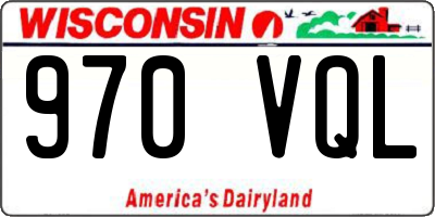 WI license plate 970VQL