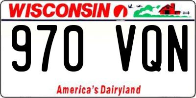 WI license plate 970VQN