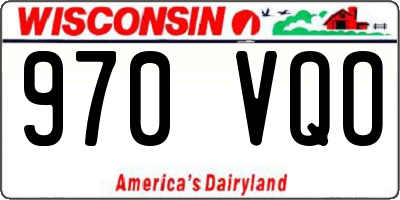 WI license plate 970VQO