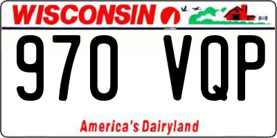 WI license plate 970VQP