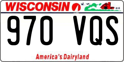 WI license plate 970VQS