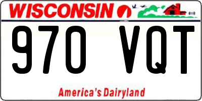 WI license plate 970VQT