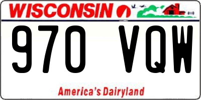 WI license plate 970VQW