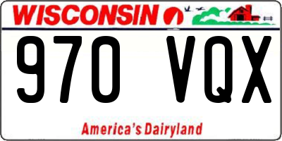 WI license plate 970VQX