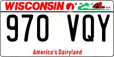 WI license plate 970VQY
