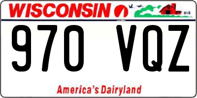 WI license plate 970VQZ