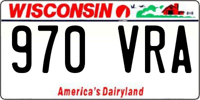 WI license plate 970VRA