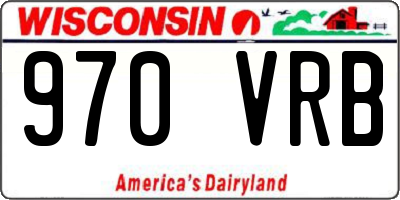 WI license plate 970VRB