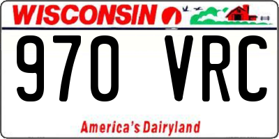 WI license plate 970VRC