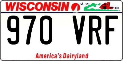 WI license plate 970VRF