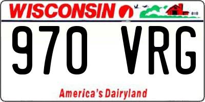 WI license plate 970VRG